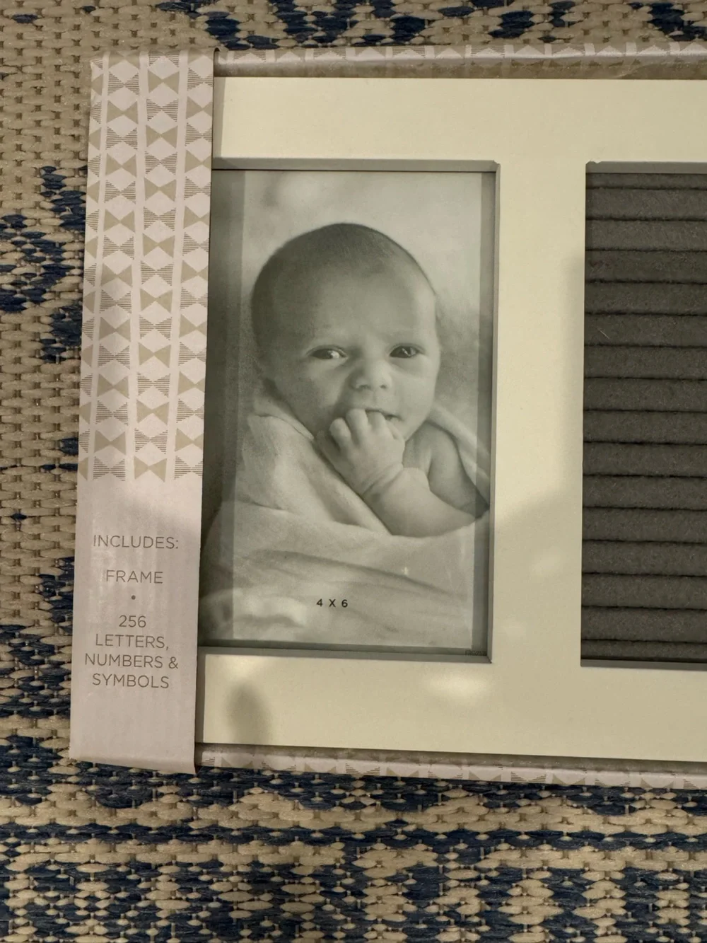 Hallmark Cream Frame with Gray Felt Letter Board